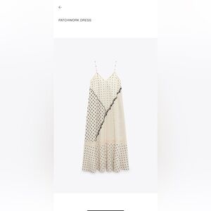 Zara Patchwork dress XXL NWT ECRU/BLUE